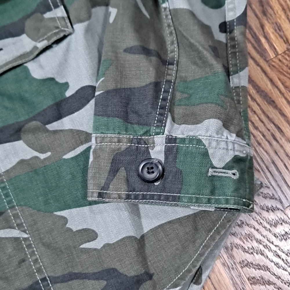 J. Crew Green Camouflage Utility Shirt Jacket